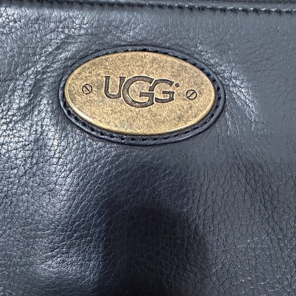 UGG Black Leather Toiletry Pouch with Branded Plaque - Picture 10 of 10